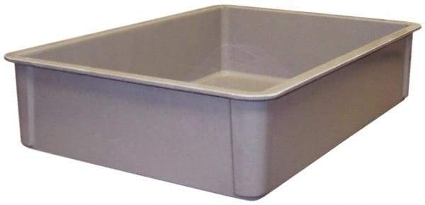 MFG Tray - 400 Lb Load Capacity Gray Fiberglass Tote Container - Stacking, 25.8" Long x 17.8" Wide x 6" High - Benchmark Tooling