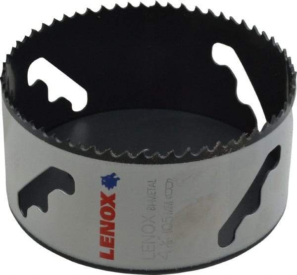 Lenox - 4-1/8" Diam, 1-1/2" Cutting Depth, Hole Saw - Bi-Metal Saw, Toothed Edge - Benchmark Tooling