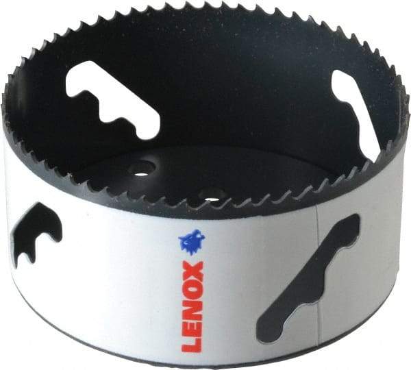 Lenox - 4-1/4" Diam, 1-1/2" Cutting Depth, Hole Saw - Bi-Metal Saw, Toothed Edge - Benchmark Tooling