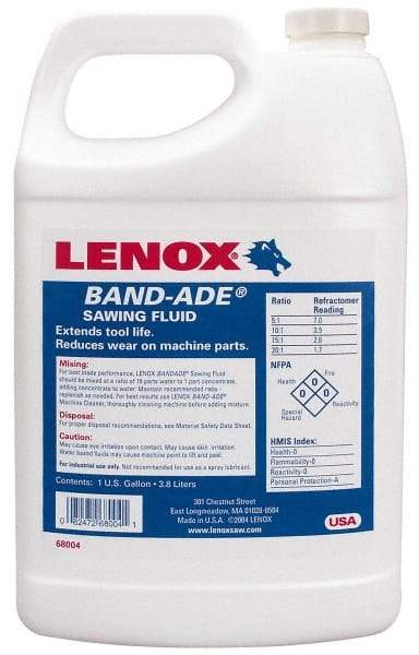 Lenox - Band-Ade, 55 Gal Drum Sawing Fluid - Semisynthetic, For Cutting, Machining - Benchmark Tooling