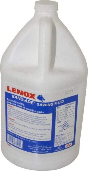 Lenox - Band-Ade, 1 Gal Bottle Sawing Fluid - Semisynthetic, For Cutting, Machining - Benchmark Tooling