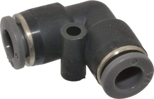 Norgren - 1/4" Tube OD, Brass Push-to-Connect Tube Union Elbow - Tube to Tube Connection, 150 Max psi, Nitrile O-Ring, 0 to 175°F Working Temp - Benchmark Tooling