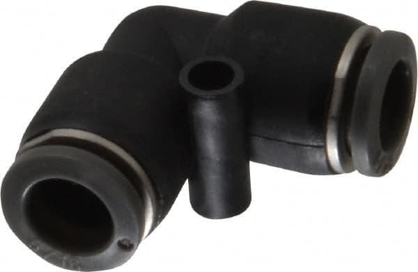 Norgren - 5/16" Tube OD, Brass Push-to-Connect Tube Union Elbow - Tube to Tube Connection, 150 Max psi, Nitrile O-Ring, 0 to 175°F Working Temp - Benchmark Tooling