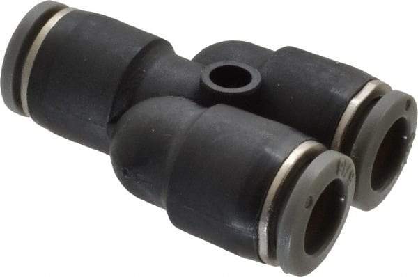 Norgren - 5/16" Tube OD, Brass Push-to-Connect Tube Parallel Y - 150 Max psi, Tube to Tube Connection, Nitrile O-Ring, 0 to 175°F Working Temp - Benchmark Tooling