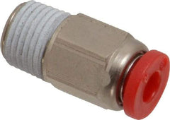 Norgren - 4mm Tube OD, 1/8 BSPT Brass Push-to-Connect Tube Male Connector - Tube to Male BSPT Connection, 150 Max psi, Nitrile O-Ring, 0 to 175°F Working Temp - Benchmark Tooling