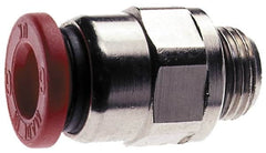 Norgren - 10mm Tube OD, 1/8 BSPP Brass Push-to-Connect Tube Male Connector - Tube to Male BSPP Connection, 150 Max psi, Nitrile O-Ring, 0 to 175°F Working Temp - Benchmark Tooling