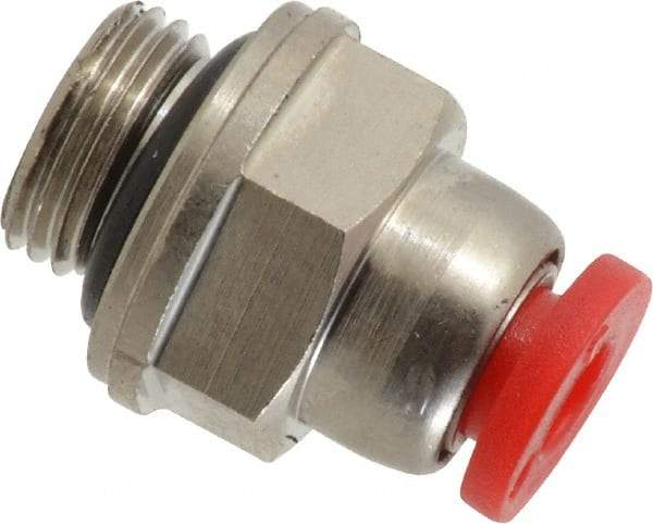 Norgren - 4mm Tube OD, 1/8 BSPP Brass Push-to-Connect Tube Male Connector - Tube to Male BSPP Connection, 150 Max psi, Nitrile O-Ring, 0 to 175°F Working Temp - Benchmark Tooling