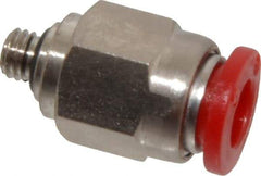 Norgren - 6mm Tube OD, M5 Metric Brass Push-to-Connect Tube Union - Tube to Tube Connection, 150 Max psi, Nitrile O-Ring, 0 to 175°F Working Temp - Benchmark Tooling