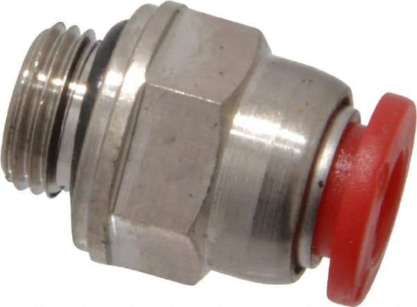 Norgren - 6mm Tube OD, 1/8 BSPP Brass Push-to-Connect Tube Male Connector - Tube to Male BSPP Connection, 150 Max psi, Nitrile O-Ring, 0 to 175°F Working Temp - Benchmark Tooling