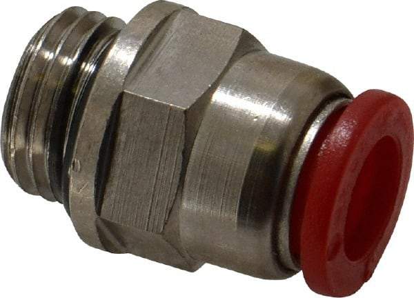 Norgren - 8mm Tube OD, 1/4 BSPP Brass Push-to-Connect Tube Male Connector - Tube to Male BSPP Connection, 150 Max psi, Nitrile O-Ring, 0 to 175°F Working Temp - Benchmark Tooling