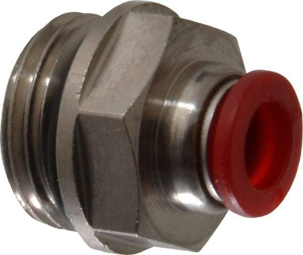 Norgren - 8mm Tube OD, 1/2 BSPP Brass Push-to-Connect Tube Male Connector - Tube to Male BSPP Connection, 150 Max psi, Nitrile O-Ring, 0 to 175°F Working Temp - Benchmark Tooling