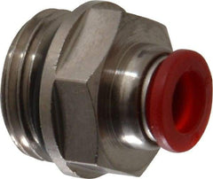 Norgren - 8mm Tube OD, 1/2 BSPP Brass Push-to-Connect Tube Male Connector - Tube to Male BSPP Connection, 150 Max psi, Nitrile O-Ring, 0 to 175°F Working Temp - Benchmark Tooling