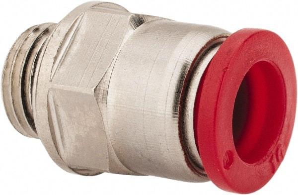 Norgren - 10mm Tube OD, 1/4 BSPP Brass Push-to-Connect Tube Male Connector - Tube to Male BSPP Connection, 150 Max psi, Nitrile O-Ring, 0 to 175°F Working Temp - Benchmark Tooling