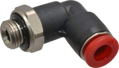 Norgren - 6mm Tube OD, 1/8 BSPP Brass Push-to-Connect Tube Male Swivel Elbow - Tube to Male BSPP Connection, 150 Max psi, Nitrile O-Ring, 0 to 175°F Working Temp - Benchmark Tooling