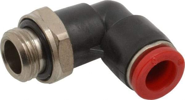 Norgren - 8mm Tube OD, 1/4 BSPP Brass Push-to-Connect Tube Male Swivel Elbow - Tube to Male BSPP Connection, 150 Max psi, Nitrile O-Ring, 0 to 175°F Working Temp - Benchmark Tooling