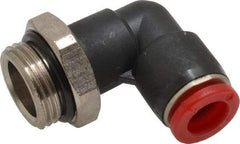 Norgren - 8mm Tube OD, 3/8 BSPP Brass Push-to-Connect Tube Male Swivel Elbow - Tube to Male BSPP Connection, 150 Max psi, Nitrile O-Ring, 0 to 175°F Working Temp - Benchmark Tooling