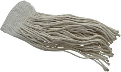 PRO-SOURCE - 5" White Head Band, Medium Cotton Cut End Mop Head - 8 Ply, Clamp Jaw Connection, Use for Stripping/Finishing - Benchmark Tooling