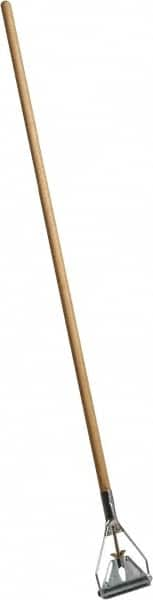 PRO-SOURCE - 54" Wood Quick Connect Mop Handle - Metal Connector, Use with Wet Mops - Benchmark Tooling