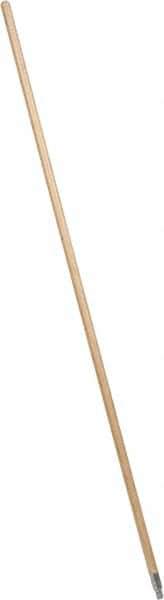 PRO-SOURCE - 60 x 15/16" Wood Handle for Push Brooms - Threaded Connection, Tan - Benchmark Tooling