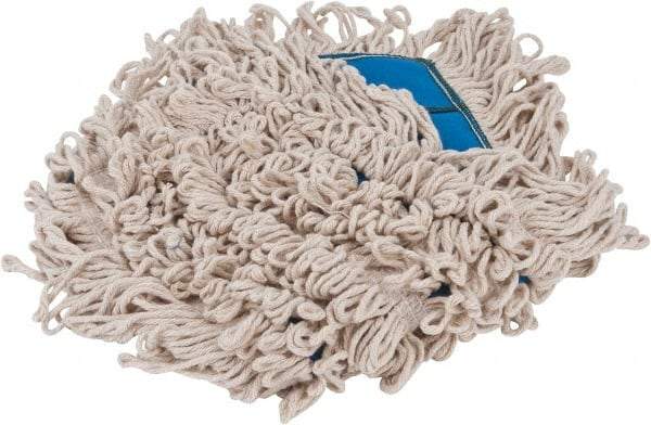 PRO-SOURCE - 18" Long x 5" Wide Yarn Blend Dust Mop Head - Snap-On, Blue, Looped Head, Launderable - Benchmark Tooling