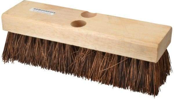 PRO-SOURCE - 2" Bristle Length, Palmyra Scrub Brush - 10" OAL, Tapered Handle, Hardwood Block - Benchmark Tooling