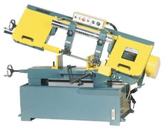 Enco - 10 x 17" Max Capacity, Manual Step Pulley Horizontal Bandsaw - 220/440 Volts, 2 hp, 3 Phase - Benchmark Tooling