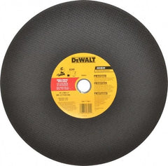DeWALT - 14" Aluminum Oxide Cutoff Wheel - 7/64" Thick, 1" Arbor, 4,300 Max RPM, Use with Stationary Tools - Benchmark Tooling
