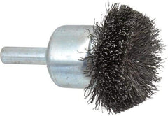 Anderson - 1-1/2" Brush Diam, Crimped, Flared End Brush - 1/4" Diam Shank, 20,000 Max RPM - Benchmark Tooling