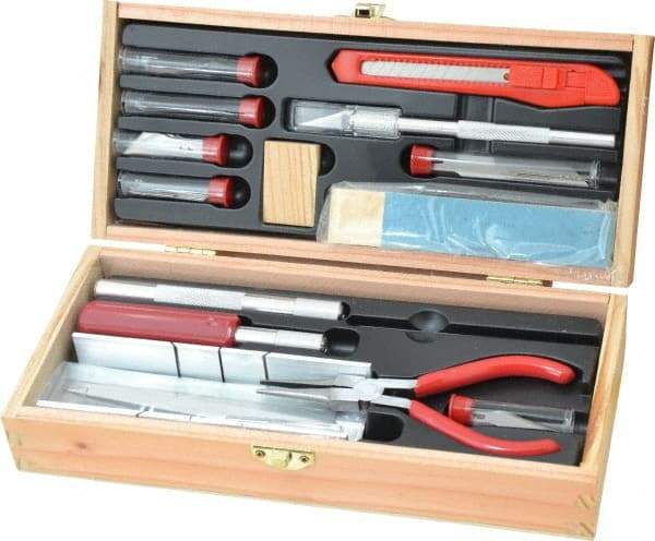 Excel - Ship Modeler's Tool Set - 32 Pieces, Includes Deluxe Large Wooden Chest Boxed - Benchmark Tooling