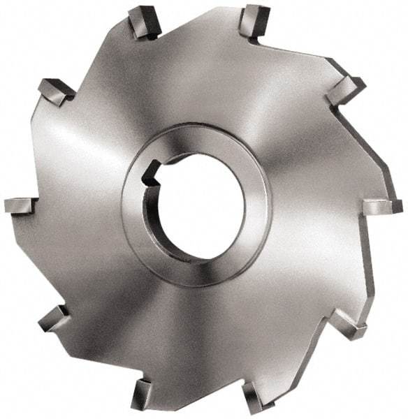 Made in USA - 6" Diam x 3/4" Width of Cut, 6 Teeth, Carbide Tipped Side Milling Cutter - Straight Teeth, Uncoated - Benchmark Tooling