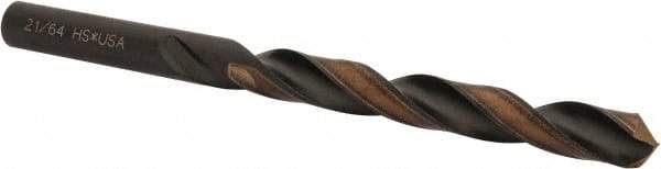 Michigan Drill - 21/64" 118° High Speed Steel Jobber Drill - Oxide/Gold Finish, Right Hand Cut, Spiral Flute, Straight Shank, 4-5/8" OAL, Split Point - Benchmark Tooling