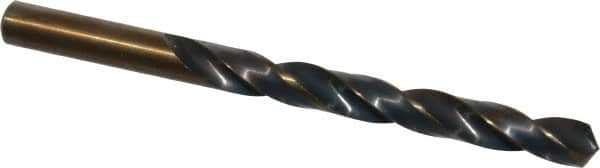 Michigan Drill - 3/8" 118° High Speed Steel Jobber Drill - Oxide/Gold Finish, Right Hand Cut, Spiral Flute, Straight Shank, 5" OAL, Split Point - Benchmark Tooling