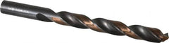 Michigan Drill - 1/2" 118° High Speed Steel Jobber Drill - Oxide/Gold Finish, Right Hand Cut, Spiral Flute, Straight Shank, 6" OAL, Split Point - Benchmark Tooling