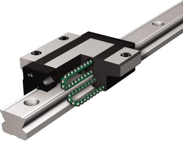 THK - 1,640mm OAL x 34mm Overall Width x 28mm Overall Height Horizontal Mount SSR Rail - 80mm Between Holes, 9 x 14 x 12mm Hole Size - Benchmark Tooling