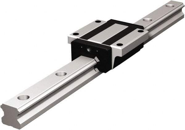 THK - 460mm OAL x 15mm Overall Width x 15mm Overall Height 4 Way HSR Rail - 60mm Between Holes, 4-1/2 x 7-1/2 x 5.3mm Hole Size - Benchmark Tooling