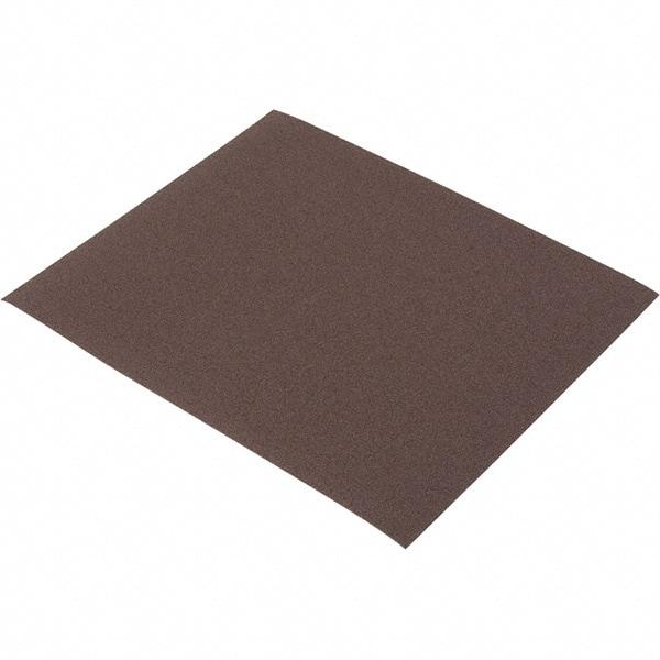 Norton - 120 Grit, Aluminum Oxide Sanding Sheet - 11" Long x 9" Wide, Fine Grade, J Weighted Cloth Backing - Benchmark Tooling