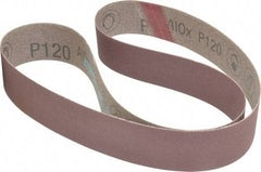 3M - 1-1/2" Wide x 42" OAL, 120 Grit, Aluminum Oxide Abrasive Belt - Aluminum Oxide, Fine, Coated, X Weighted Cloth Backing, Series 341D - Benchmark Tooling