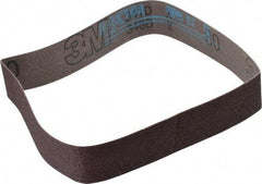 3M - 1-3/16" Wide x 21-1/4" OAL, 80 Grit, Aluminum Oxide Abrasive Belt - Aluminum Oxide, Medium, Coated, X Weighted Cloth Backing, Series 341D - Benchmark Tooling