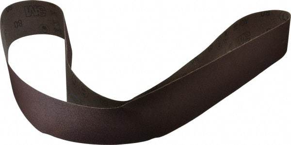 3M - 3" Wide x 72" OAL, 80 Grit, Aluminum Oxide Abrasive Belt - Aluminum Oxide, Medium, Coated, X Weighted Cloth Backing, Series 341D - Benchmark Tooling