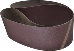 3M - 4" Wide x 52-1/2" OAL, 80 Grit, Aluminum Oxide Abrasive Belt - Aluminum Oxide, Medium, Coated, X Weighted Cloth Backing, Series 341D - Benchmark Tooling