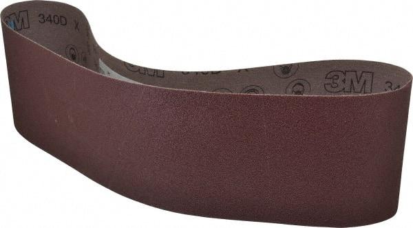 3M - 6" Wide x 48" OAL, 50 Grit, Aluminum Oxide Abrasive Belt - Aluminum Oxide, Coarse, Coated, X Weighted Cloth Backing, Series 340D - Benchmark Tooling