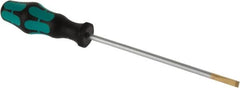 Wera - 248mm OAL Standard Slotted Screwdriver - Round Shank, Ergonomic Handle - Benchmark Tooling