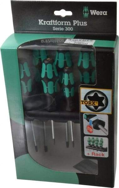 Wera - 6 Piece T10 to T40 Micro Handle Torx Driver Set - T10, T15, T20, T25, T30, T40 - Benchmark Tooling