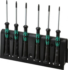 Wera - 6 Piece T7 to T20 Micro Handle Torx Driver Set - T7, T8, T9, T10, T15, T20 - Benchmark Tooling