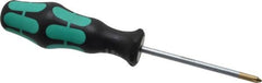 Wera - #1, 7" OAL, Standard Phillips Screwdriver - 3-1/8" Blade Length, Round Shank, Ergonomic Handle - Benchmark Tooling