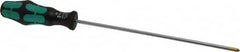 Wera - #1, 11-5/8" OAL, Standard Phillips Screwdriver - 8" Blade Length, Round Shank, Ergonomic Handle - Benchmark Tooling