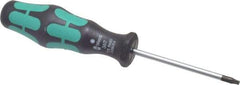 Wera - T8 Torx Driver - 2-3/8" Blade Length, 5-1/2" OAL, Ergonomic Handle - Benchmark Tooling