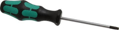 Wera - T25 Torx Driver - 4" Blade Length, 8-3/16" OAL, Ergonomic Handle - Benchmark Tooling