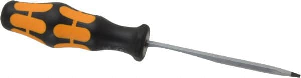 Wera - 161mm OAL Standard Slotted Screwdriver - Hexagon Shank, Ergonomic Handle - Benchmark Tooling