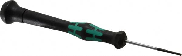 Wera - Electronic/Electrostatic Slotted Screwdriver - 40mm Blade Length, Round Shank, Ergonomic Handle - Benchmark Tooling